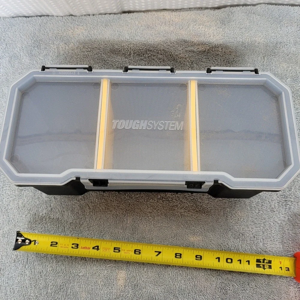 Dewalt ToughSystem Small‎ Tool Organizer Box Clear Lid Black Yellow